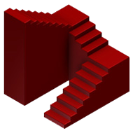 Escalera con dos curvas de 90º