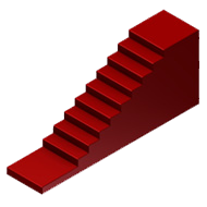 Escalera recta con rellano inferior