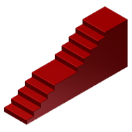 Escalera recta con rellano intermedio