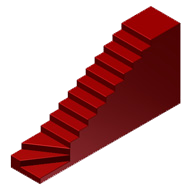 Escalera con rellano inferior en hélice y tramo recto