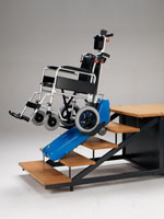 Silla oruga salvaescaleras en una escalera